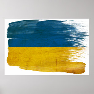 Ukraine Flaggenposter Poster