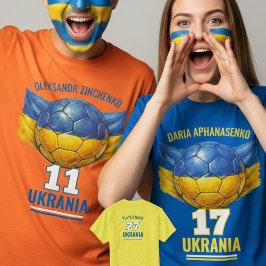 Ukraine Football National Flag Heritage Soccer T-Shirt