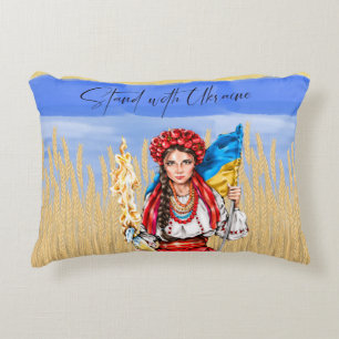 Ukraine Frauen unterstützen Drawstring Bag Noteboo Dekokissen