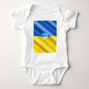 Ukraine Freiheit Herz Ukrainische Flagge Baby Body Strampler