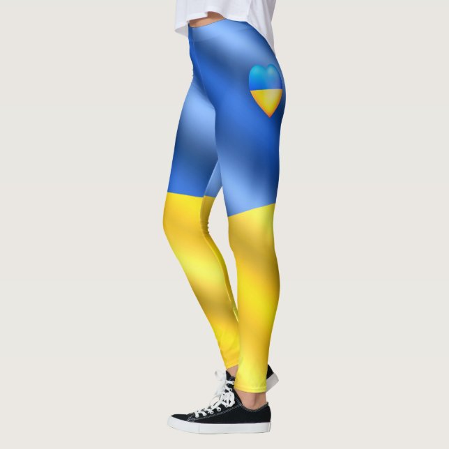 Ukraine - Frieden - ukrainische Flagge - Freiheit Leggings (Links)