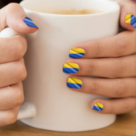 Ukraine - Frieden - ukrainische Flagge - Freiheit Minx Nagelkunst