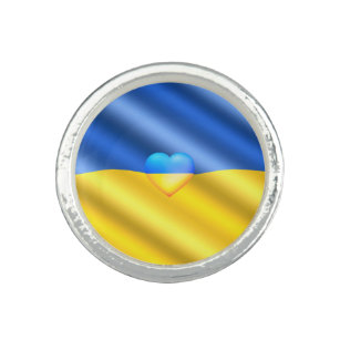 Ukraine - Frieden - ukrainische Flagge - Freiheit Ring