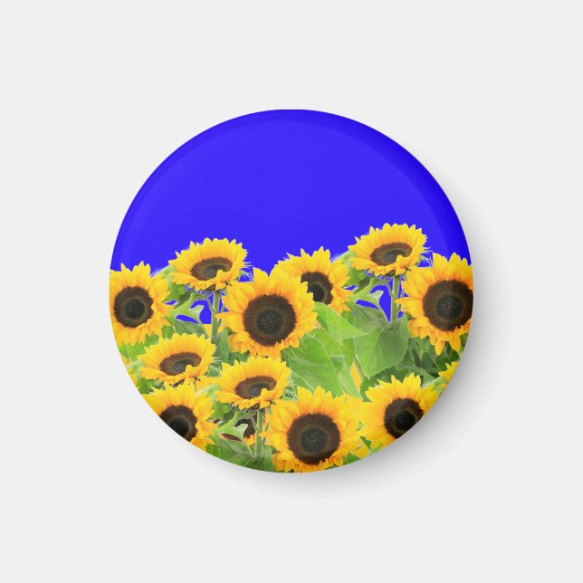 Ukraine - Frieden - ukrainische Flagge Sonnenblume Magnet (Vorne)