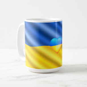 Ukraine - Frieden - ukrainische Flagge - Unterstü Kaffeetasse