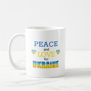 Ukraine Frieden Und Liebe Herzen Kaffeetasse M
