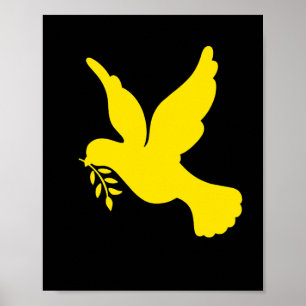 Ukraine Friedens Taube Bete Für Ukraine Flagge Kos Poster