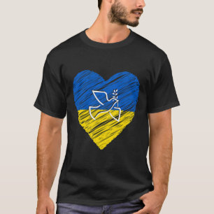 Ukraine Friedens Taube Liebe Stopp Krieg Konflikt T-Shirt