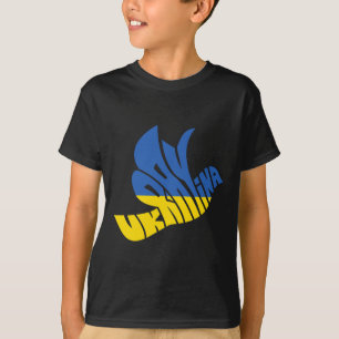 Ukraine-Friedens-Taube-Wortkunst - Ukrainischer St T-Shirt