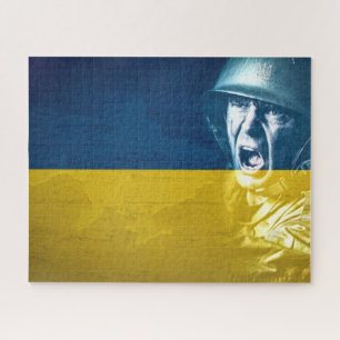 Ukraine Friedenssoldat im Krieg Puzzle