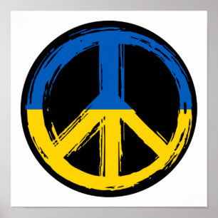 Ukraine - Friedenszeichen für Ukraine Poster