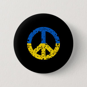 Ukraine-Friedenszeichen-Shirt Vintage Retro Ukrain Button