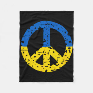 Ukraine-Friedenszeichen-Shirt Vintage Retro Ukrain Fleecedecke