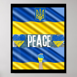 Ukraine für Frieden steht für die Ukraine Stoppt W Poster