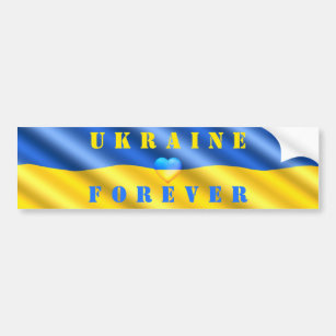 Ukraine für immer - Unterstützung - Flagge - Fried Autoaufkleber