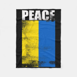 Ukraine Für Männer Flagge Frieden Steht Mit Ukrain Fleecedecke