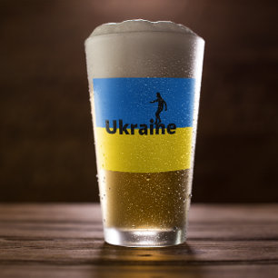 Ukraine Fußball Glas