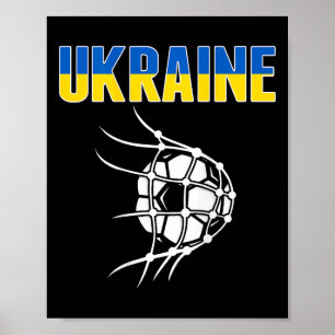 Ukraine Fußballfans Trikot - Ukrainische Flagge Fo Poster