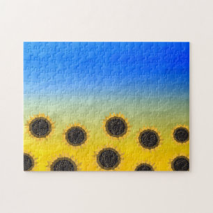 Ukraine Gelbe Geometrie Maschenmuster Blume Puzzle