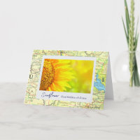 Ukraine Gelbe Sonnenblume BlumenEmblem auf Karte
