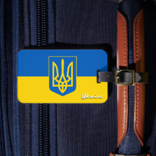 Ukraine Gepäckmarken, patriotische ukrainische Fla Gepäckanhänger