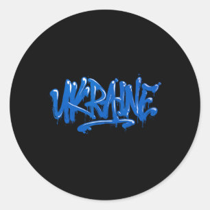 Ukraine Geschenkflagge Ukraini Kiew Ukrainisch Ukr Runder Aufkleber