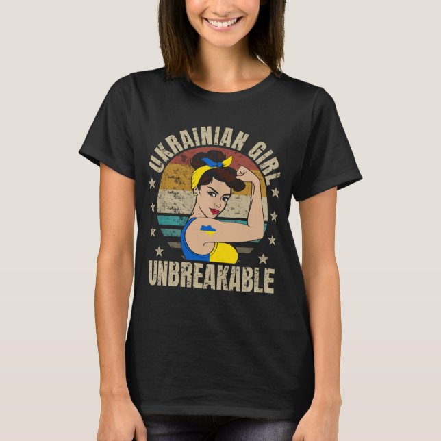 Ukraine Girl Unbreakable Ukraine Strong Woman T-Shirt (Vorderseite)