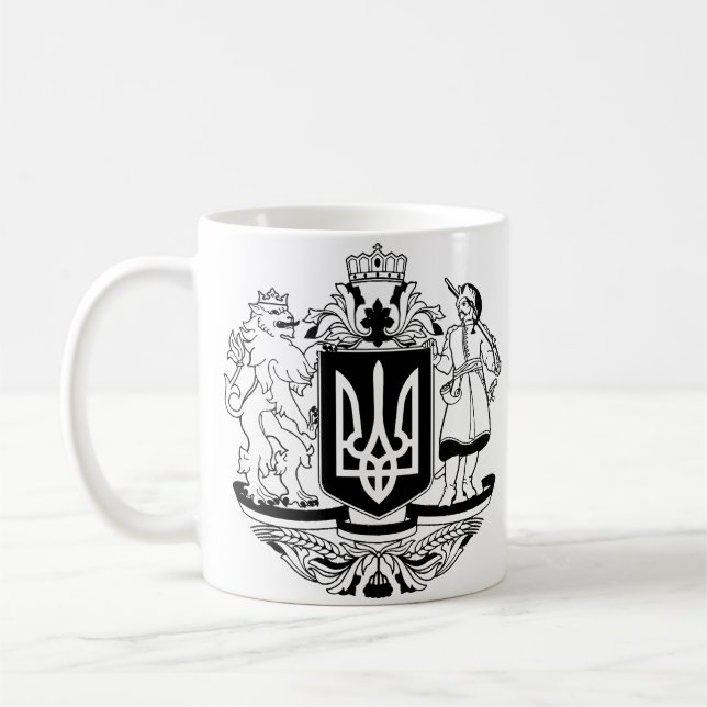 Ukraine Größeres Wappen Kaffeetasse (Links)