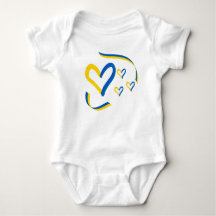 Ukraine Herz Baby Bodysuit