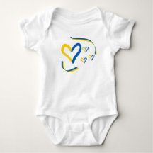 Ukraine Herz Baby Bodysuit