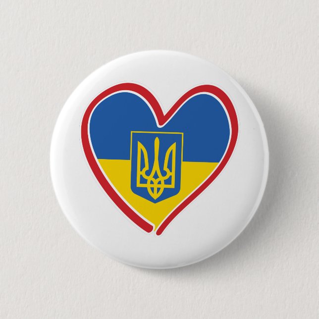 Ukraine - Herz Button (Vorderseite)