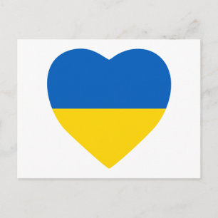 Ukraine Herz Postkarte