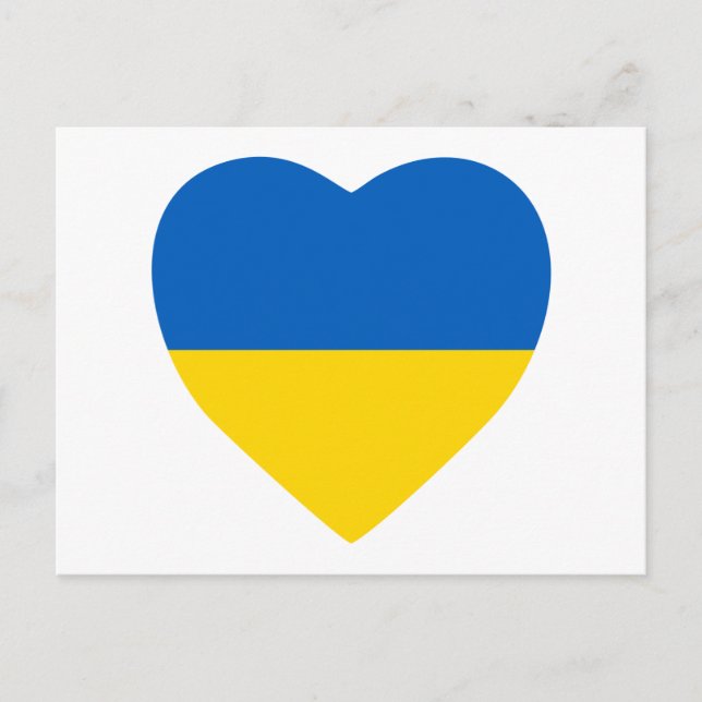Ukraine Herz Postkarte (Vorderseite)