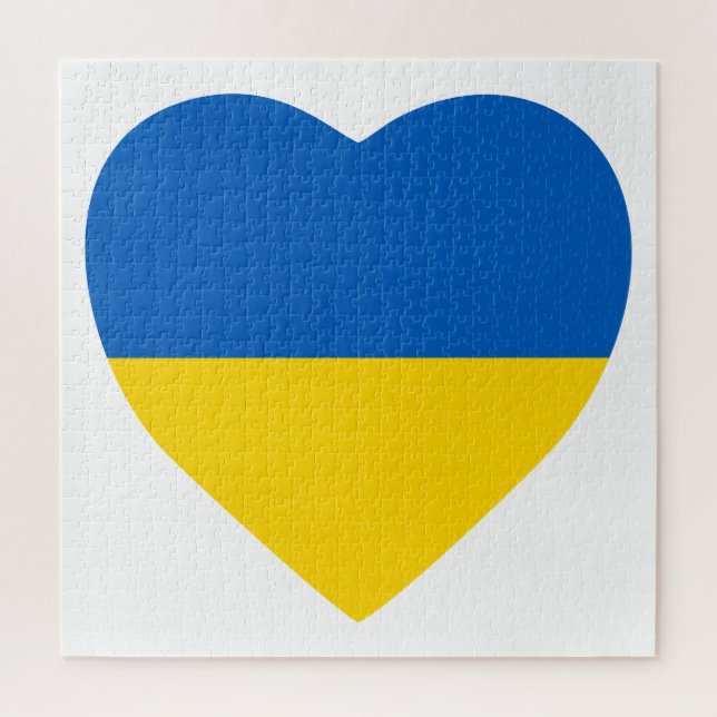 Ukraine Herz Puzzle (Vertikal)