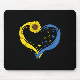 Ukraine Herz Sonnenblume Schmetterling Ukrainische Mousepad