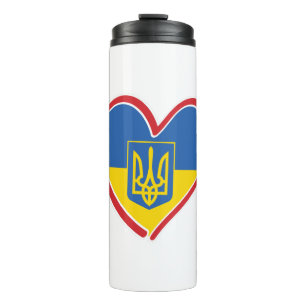 Ukraine - Herz Thermosbecher