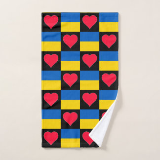 Ukraine Herz und Flag Muster Spaß ukrainisch Handtuch
