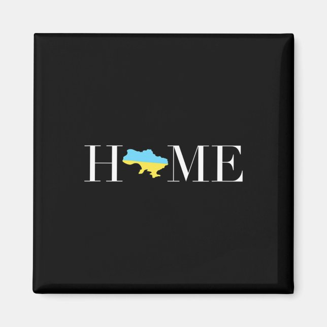Ukraine Home Ukrainische Flagge Uni  Magnet (Vorne)