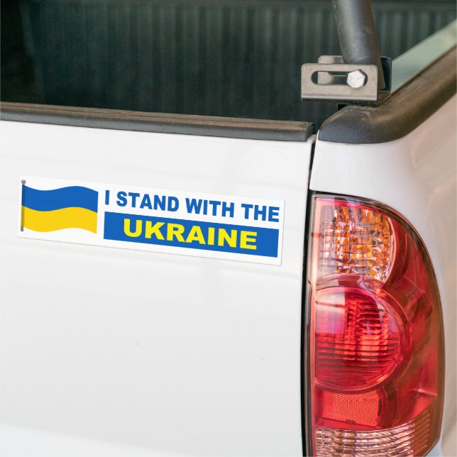 Ukraine Ich stehe mit der Ukraine Autoaufkleber (Auf Lkw)