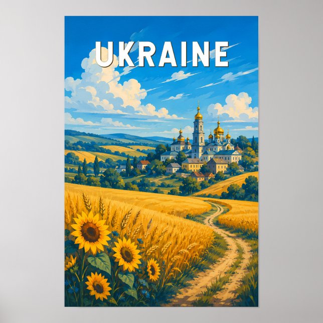 Ukraine-Illustration Reise Kunst Vintage Poster (Vorne)