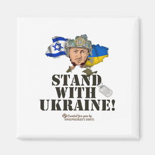 Ukraine Israel Flaggen Selenskyj Stand With Ukrain Magnet