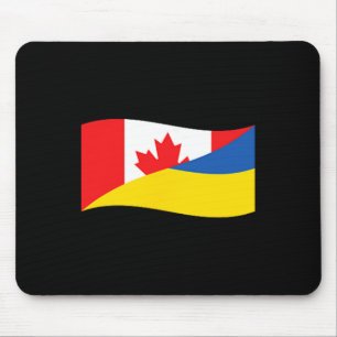 Ukraine Kanada Doppelflagge Einheit Patrioten Quer Mousepad