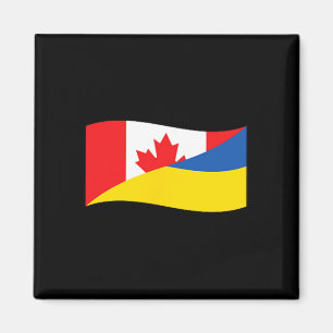 Ukraine Kanada Doppelflagge Einheit Patriotisches  Magnet