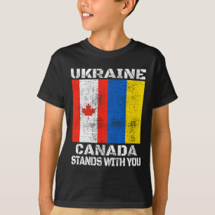 Ukraine Kanada steht hinter Ihnen Kanadische Unter T-Shirt