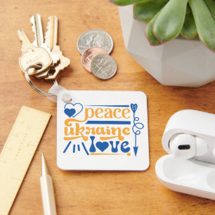 Ukraine Karte Farben Ukrainisch Schlüsselanhänger