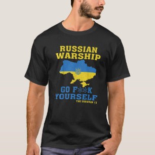 Ukraine Karte Flaggenfarben Ruhm der Ukraine Unter T-Shirt