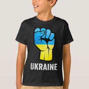 Ukraine-Karte mit Flaggenfarben Ukrainischer Stolz T-Shirt