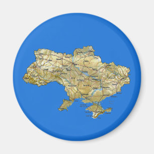 Ukraine-Kartenmagnet Magnet