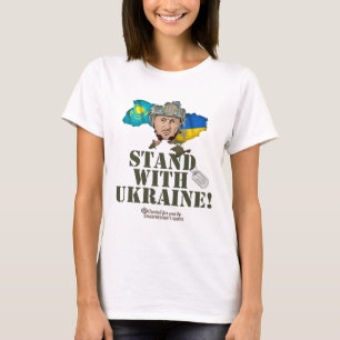 Ukraine Kasachstan Selenskyj Steht mit der Ukraine T-Shirt