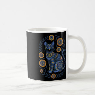 Ukraine Katze Floral Vintage Ukrainische Flagge Vy Kaffeetasse